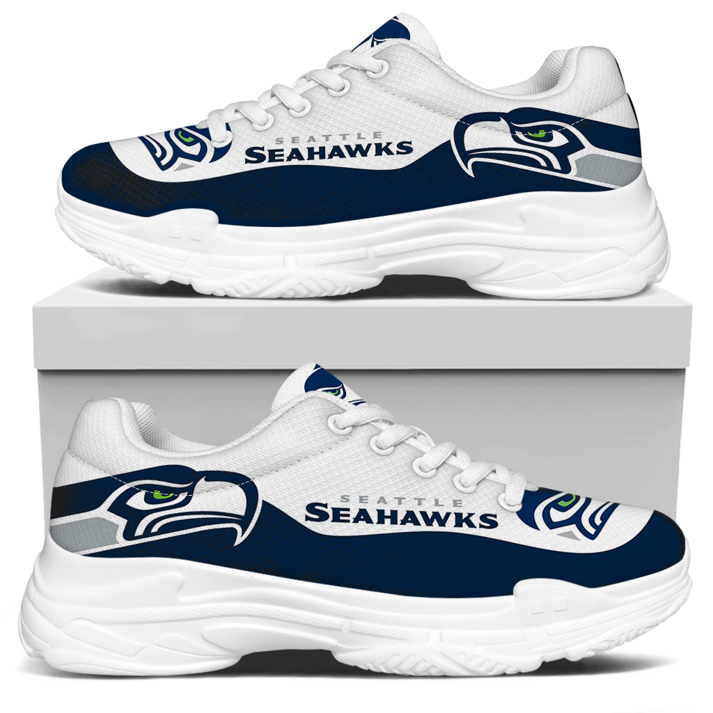 Women's Seattle Seahawks Edition Chunky Sneakers With Line 002